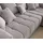 DeLife Ecksofa Cord 3-Sitzer Silbergrau