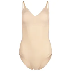 SKINY Damen Body - Unterwäsche, Spaghettiträger, Spitze, V-Ausschnitt, einfarbig Beige 40
