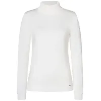 More & More Rollkragenpullover aus Viskose-Mix mit Label-Detail, Offwhite, 40