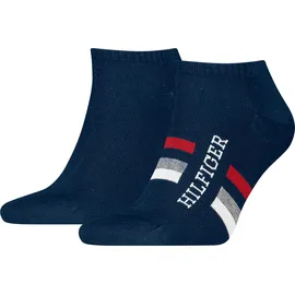 Tommy Hilfiger Sneakersocken mit Logo-Detail im 2er-Pack, Marine, 43-46,
