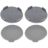 4 Nabenkappen Ø 63,8 mm - 61,5 mm / gewölbt grau