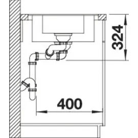 Blanco Metra 6 S-F links Flächenbündig silgranit softweiß Handbetätigung 990 x 490 mm