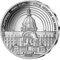Paris 2024: Frankreichs offizielle Silber-Euromünze "Hôtel des Invalides"