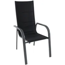 Greemotion Grenada Stapelstuhl 59,5 x 68 x 111,5 cm grau/schwarz