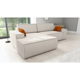 mebloland Ecksofa TOR mit Schlaffunktion. Farbe: Pearl. - Beige