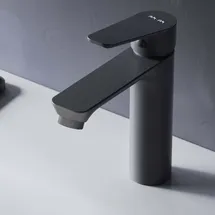 AM PM Schwarz Wasserhahn Bad AM.PM Badarmaturen schwarz, Wasserhahn schwarz aus Messing, Waschtischarmatur schwarz, Wasserhahn schwarz Bad, matt