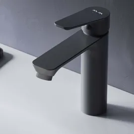 AM PM Schwarz Wasserhahn Bad AM.PM Badarmaturen schwarz, Wasserhahn schwarz aus Messing, Waschtischarmatur schwarz, Wasserhahn schwarz Bad, matt