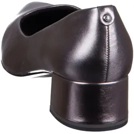 TAMARIS Damen Pumps Leder Blockabsatz bequem; Pewter, EU 37