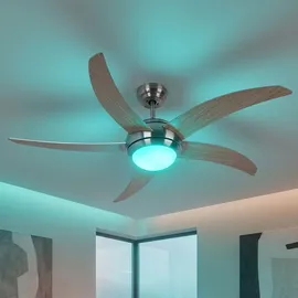 V-Tac LED Smart Deckenventilator 132 cm Silber