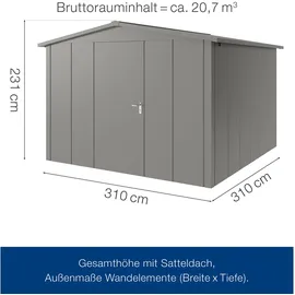 Hörmann Juno JSD 3,10 x 3,10 m Graualuminium