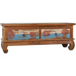vidaXL TV-Schrank 110x35x40 cm Teak Altholz