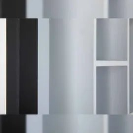 VCM Serry Wandregal 66 x 66 x 14 cm Schwarz und Weiß