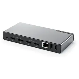 Alogic DV4 Universal Quad Display Docking Station Space Grey