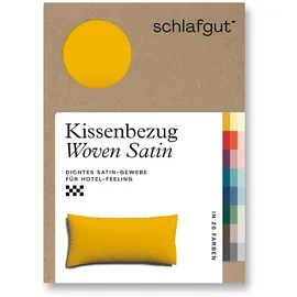 schlafgut Kissenbezug Woven Satin 40 x 80 cm Gelb