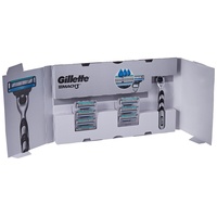 Gillette Mach3 Rasierer, mit 7 Rasierklingen, Briefkastenfähige Verpackung