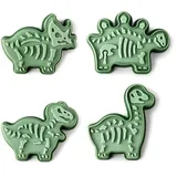 Ibili 692600 Ausstecher, Dinosauriermarker, Kunststoff, 4 Stück