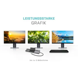 iTEC i-tec USB-C Metal Ergonomic 4K 3x Display Docking Station + Power Delivery 85 W