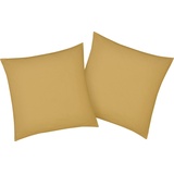 bellana Kissenbezug »Mako-Jersey-Exclusiv«, (2 St.), aus reiner Baumwolle, beige