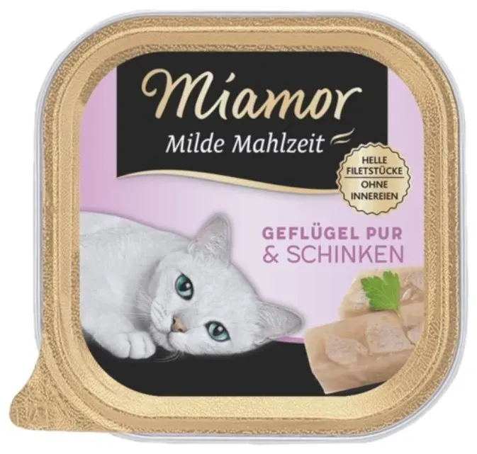 MIAMOR Milde Mahlzeit Poultry Pure&Ham 100g