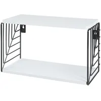 [en.casa] Moss Wandregal 39 x 18 x 23 cm Schwarz/Weiß