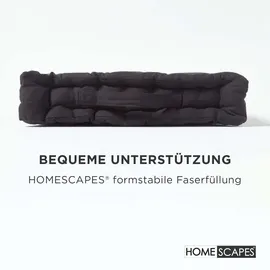 Homescapes Bodenkissen 50 x 50 cm Schwarz