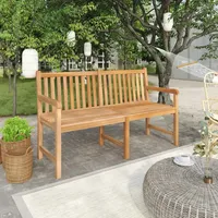 VidaXL Gartenbank 150 cm Massivholz Teak