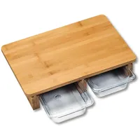 KESPER Schneidebrett, Bambus, Braun/Transparent, 41 x 8 x 26,5 cm, 3