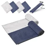 URAQT Microfaser Handtücher, 4er Set Schnelltrocknende Handtücher aus Microfaser für Sauna Fitness Sport, Reisehandtuch, Sporthandtuch, Strandtuch - Fitness, Sport, Schwimmen, 30 * 70cm