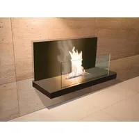 Radius Echtfeuer-Dekokamin Wall Flame 2 – Bio-Ethanol Wandkamin für Innen & Außen, TÜV-geprüft schwarz