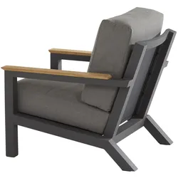 4Seasons Capitol 1x Living Sessel, inkl. 2 Kissen - Anthrazit