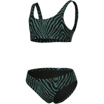 Arena Water Print Bikini Blau/Schwarz 164