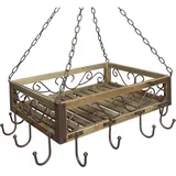 Ambiente Haus Hängekorb Topfhänger 16 x 50 x 40 cm Beige