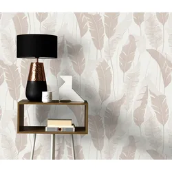 Vliestapete ERISMANN "PVC-freie Vliestapete ARWEN", beige, B:0,53m H:0,085m L:10,05m, Vlies, Tapeten, Phthalate frei