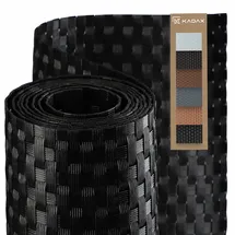 Kadax Sichtschutzmatte 100 x 100 cm Schwarz Rattan