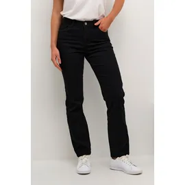 Kaffe Jeans KAvicky Damen, Jeans Jeanshose Straight mit Geradem Bein Hose mit Hoher Bund 34, Black deep), - 34