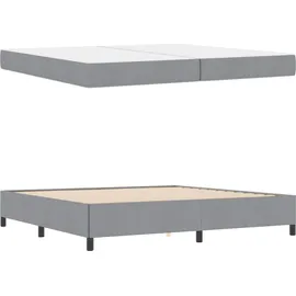 vidaXL Boxspringbett 200 x 200 cm Hellgrau