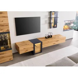 Massivmoebel24 KITZBÜHEL Lowboard 250x52x52 cm Natur Geölt/Lackiert Holz