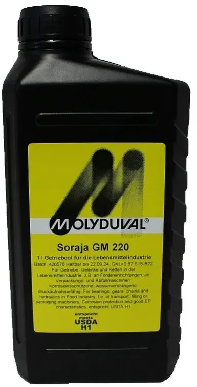 Molyduval Soraja GM 220, Getriebeöl