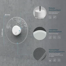 doporro Wegeleuchte LED 6W ⌀30cm wetterfest IP65 sandweiß