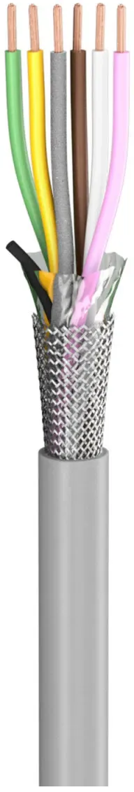 Steuerleitung SC-Control Flex; 6 x0,34 mm2; PVC, flammwidrig, Ø 6,30 mm; grau; Eca