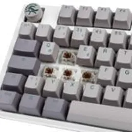 Ducky One 3 TKL Gaming Tastatur, RGB LED - MX-Brown (DE, Kabelgebunden), Tastatur, Grau