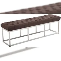 CLP Sitzbank Amun Stoff Edelstahl braun/150 cm