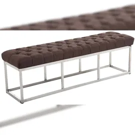 CLP Sitzbank Amun Stoff Edelstahl braun/150 cm