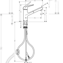 Hansgrohe Focus M42 150 1jet chrom