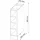 Vicco Fame-Line Midischrank 15 x 82 cm Weiß