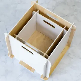 HMF Aufbewahrungsbox 32 x 32 x 32 cm 1-tlg. weiß