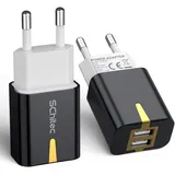 USB Ladegerät Stecker,2 Pack 2 Port USB Netzteil 5V / 2.1A Ladeadapter Handy Netzstecker für iPhone 11 X 8 7 Samsung Galaxy S10 S9 S8 Huawei LG Tablet