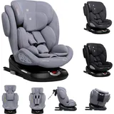 KIKKABOO Kindersitz i-Felix i-Size (40-150cm) Isofix Top Tether 360 Grad Drehung hellgrau