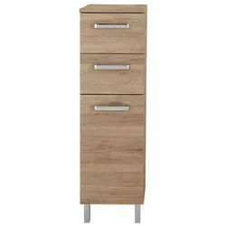 Badschrank Midi Badschrank mit Metallgriffen Made in Germany
