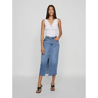 Vila Jeansrock Midi DENIM SKIRT-NOOS«, blau